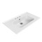 Rectangular White Ceramic Wall Mounted Sink